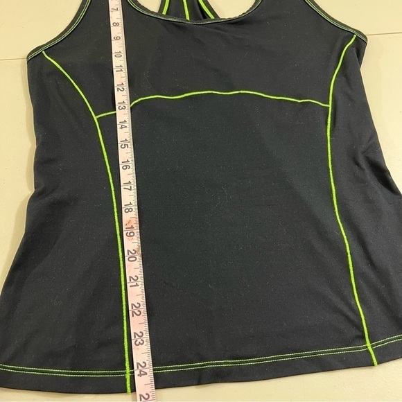 Fabletics black and neon green work out tank. Size large - Picture 9 of 12
